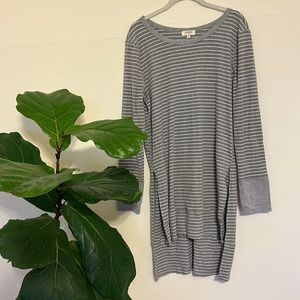 Long striped oversized tunic